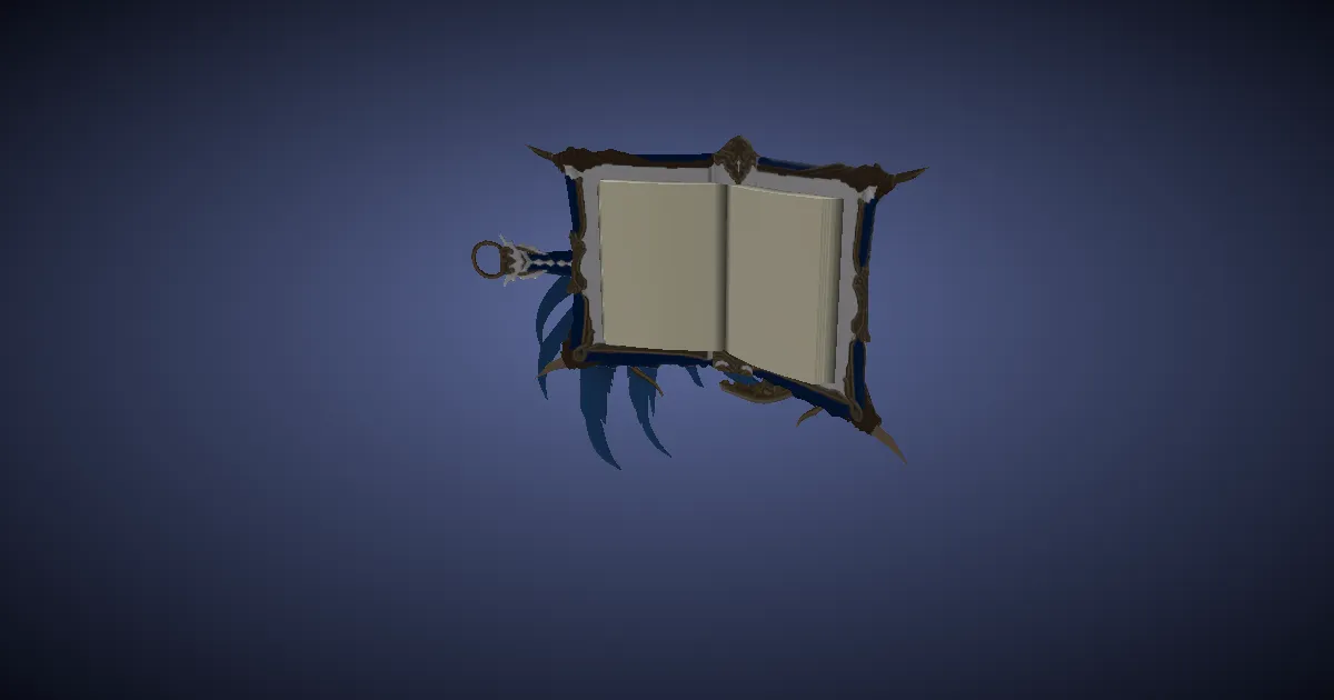 3D-Ansicht von Blaufeder-Kodex
