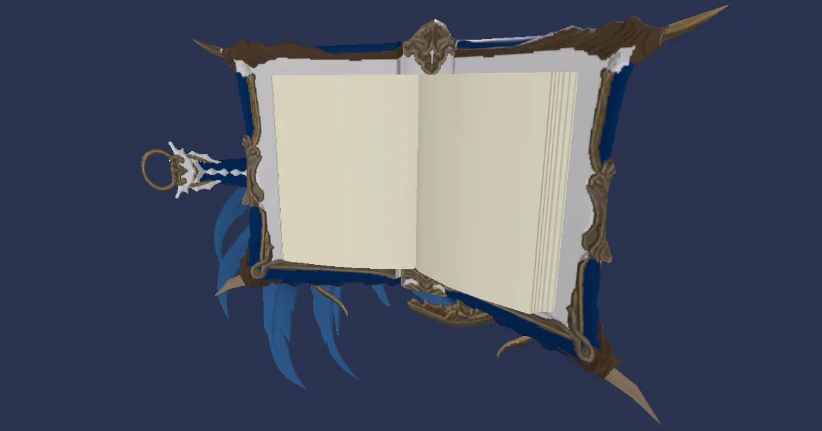 Rendu 3D de Codex à plumes bleues