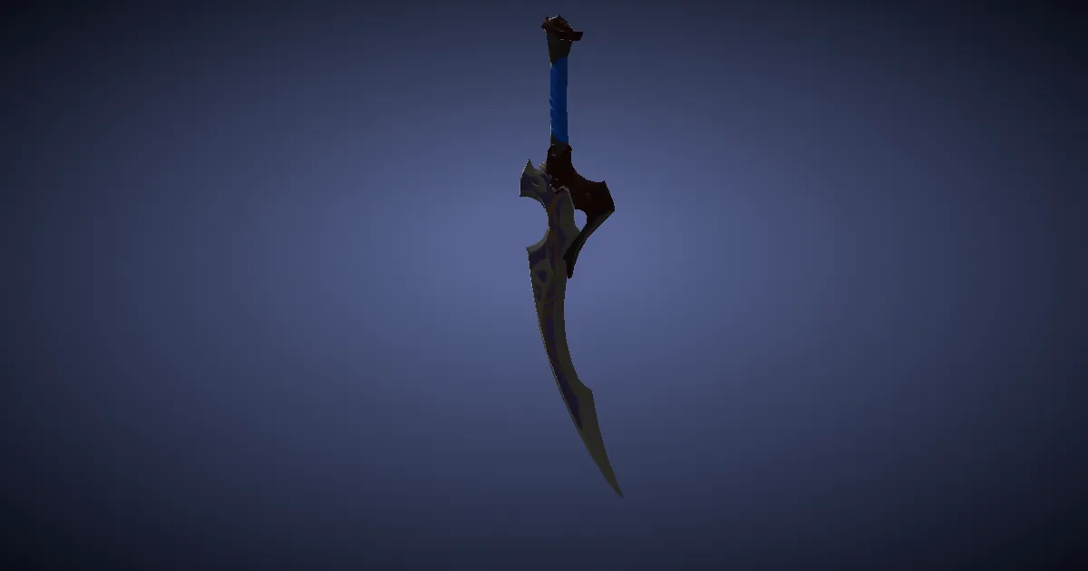 3D-Ansicht von Adamantit-Messer