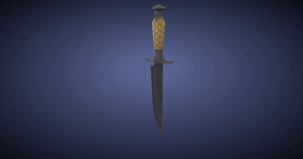 Rendu 3D de Couteaux en bronze