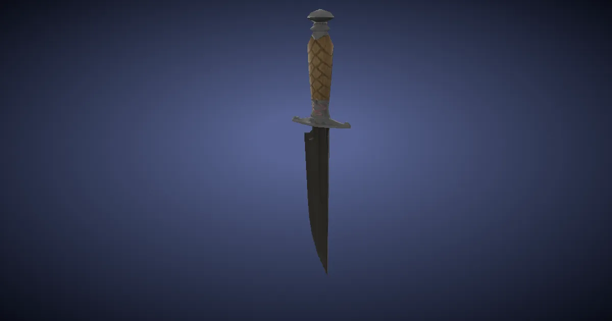 3D-Ansicht von Stahlmesser