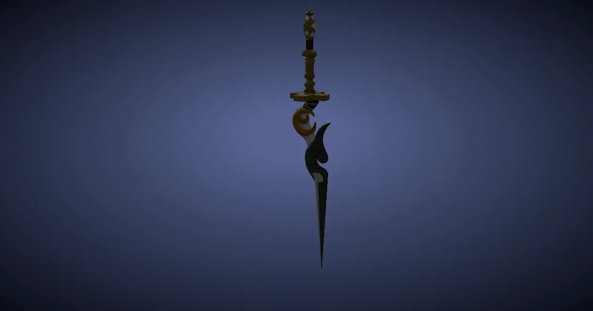 Rendu 3D de Kunai de Tsukuyomi