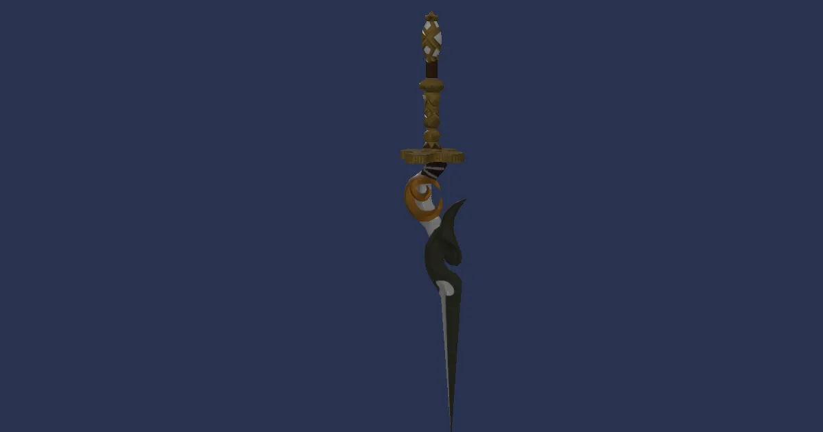 Rendu 3D de Kunai de Tsukuyomi