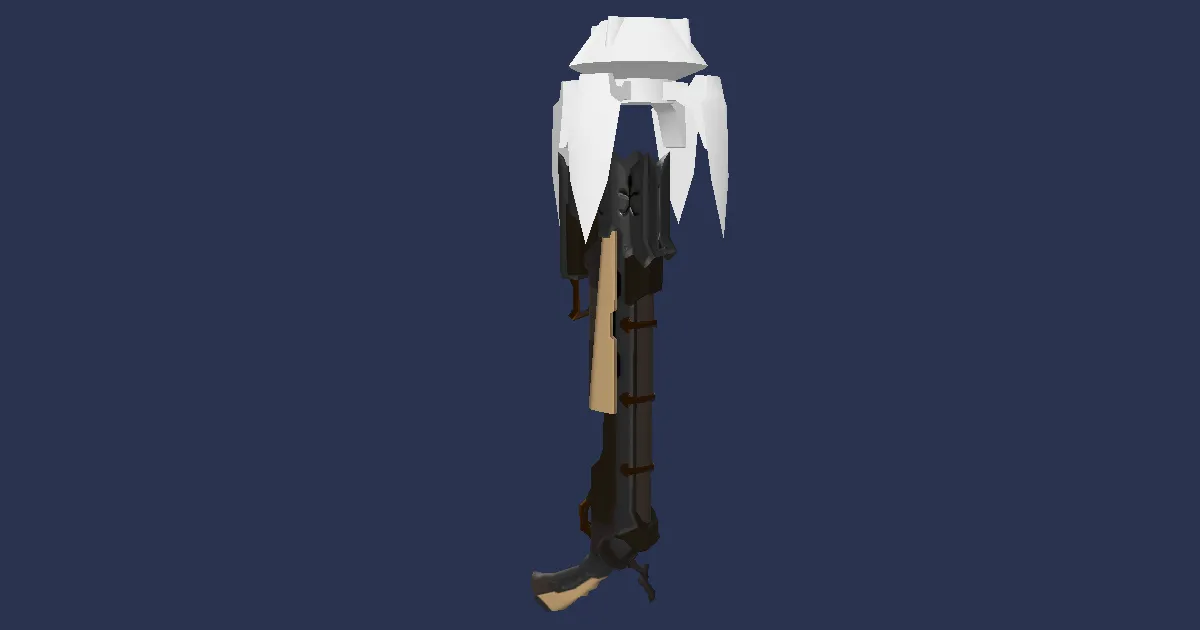 Rendu 3D de Arquebuse en titane