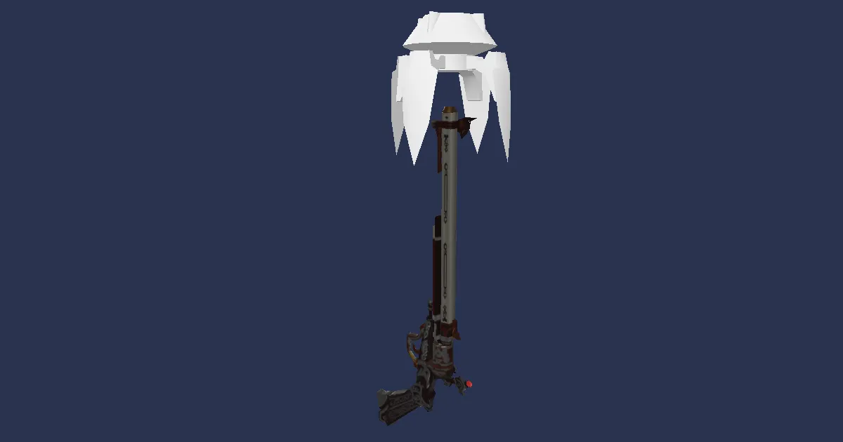 3D-Ansicht von Adamantit-Revolver