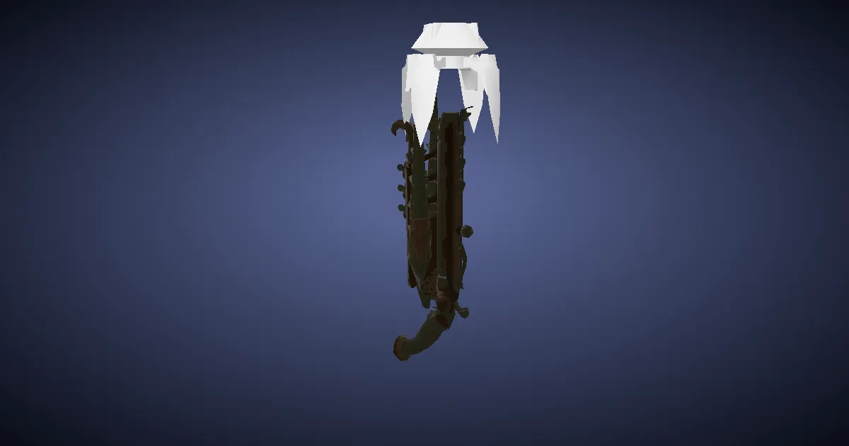 Rendu 3D de Arquebuse en or incarnat