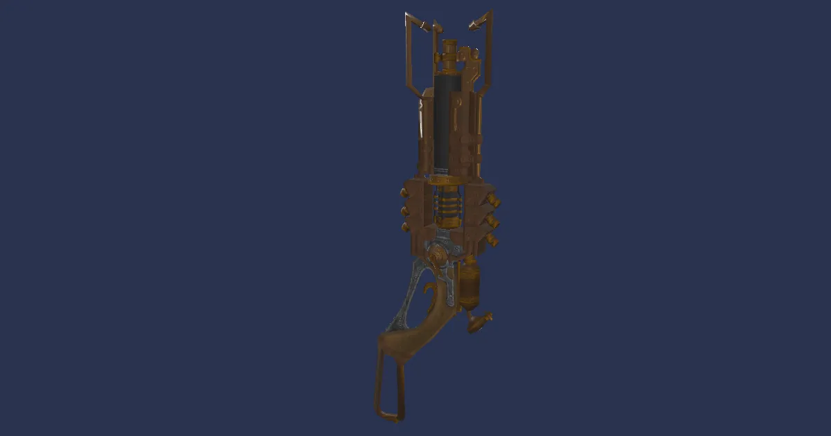 Chondrite Magitek Handgonne - 3D render