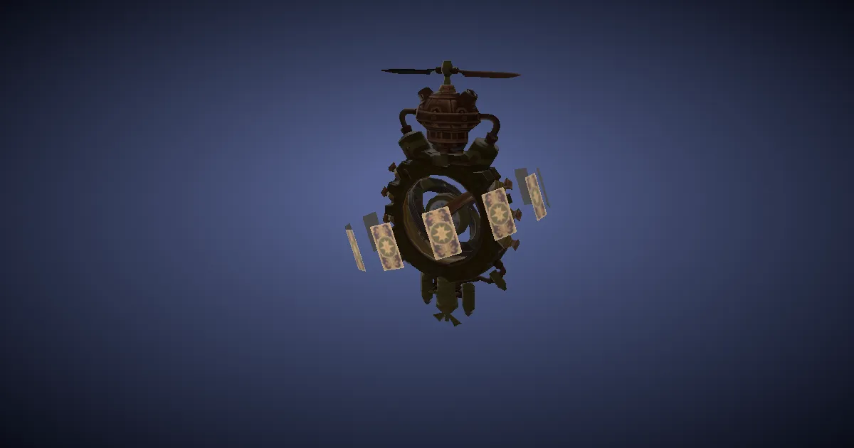 Rendu 3D de Planisphère magitek en chondrite