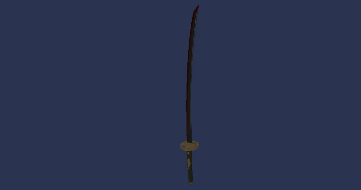 Molybdenum Uchigatana - 3D render