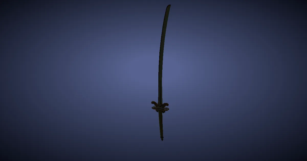 3D-Ansicht von Steingold-Katana