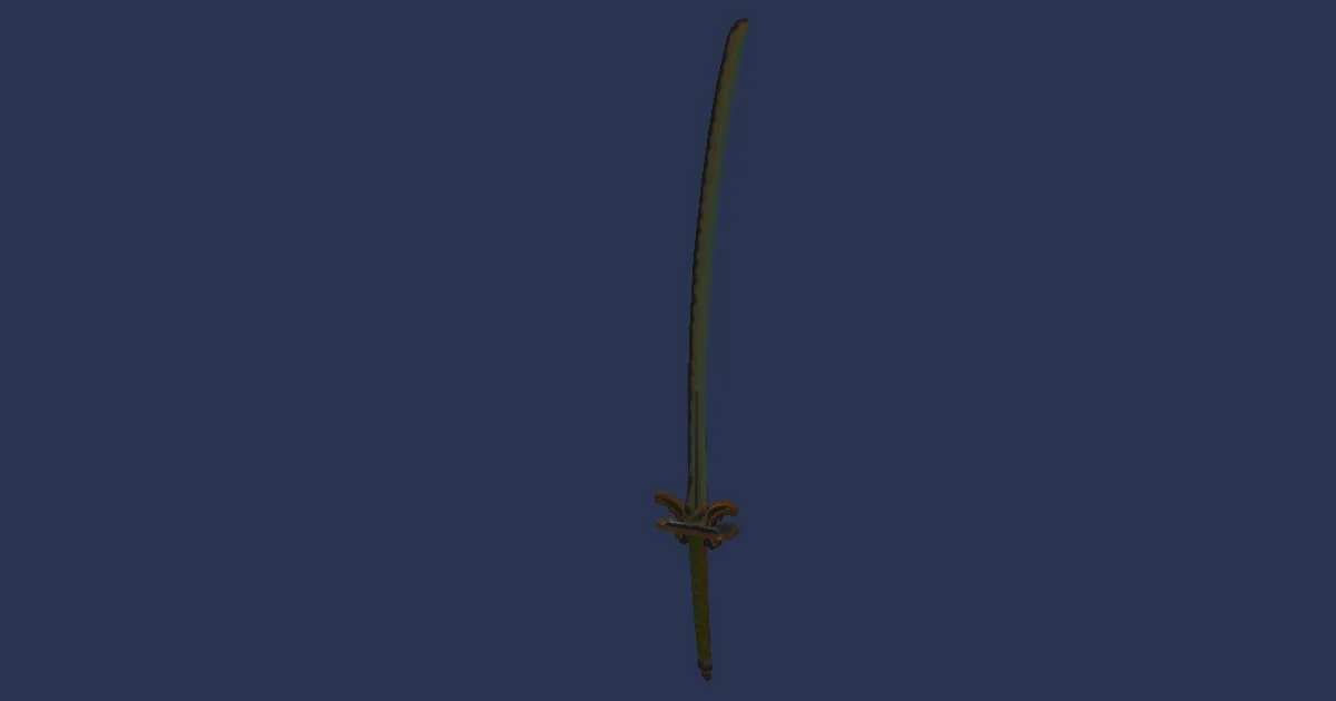 Deepgold Uchigatana - 3D render