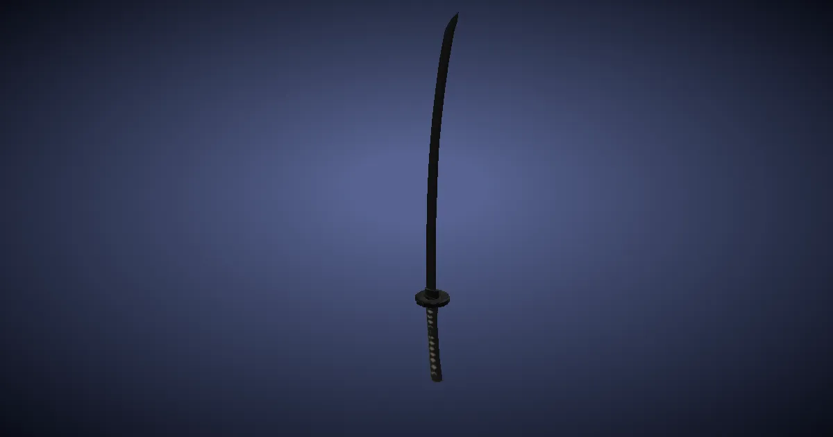 Mythrite Uchigatana - 3D render