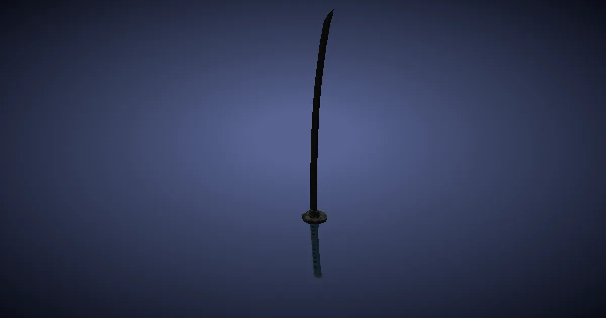 Titanium Uchigatana - 3D render