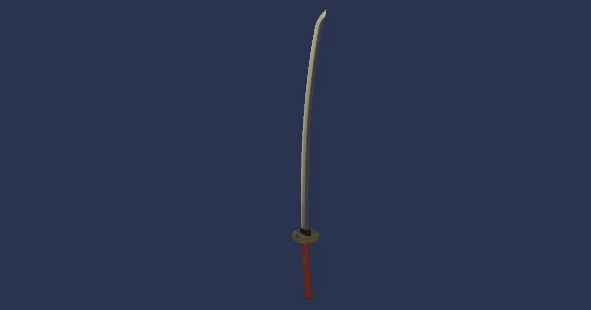 High Steel Uchigatana - 3D render