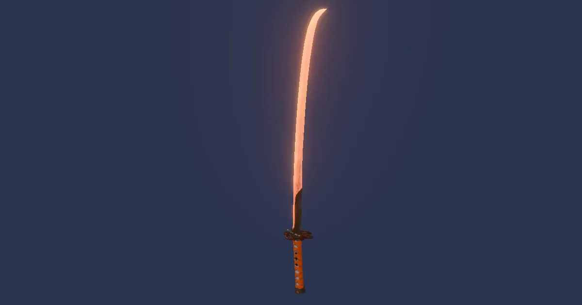 Rendu 3D de Chokuto de Suzaku