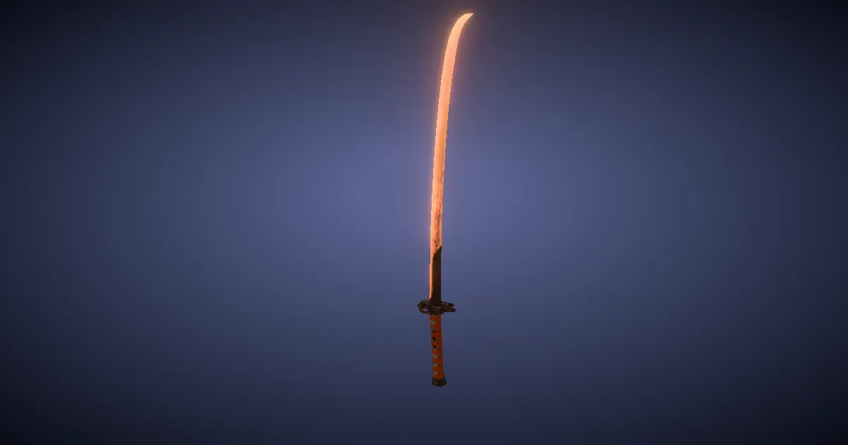 Rendu 3D de Chokuto de Suzaku