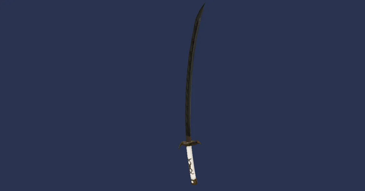 Seiryu's Rippled Katana - 3D render