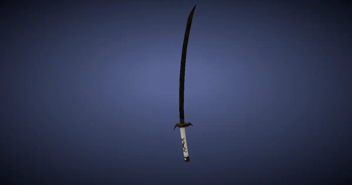 3D-Ansicht von Seiryu-Katana