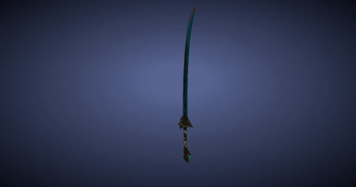 3D-Ansicht von Titania-Katana