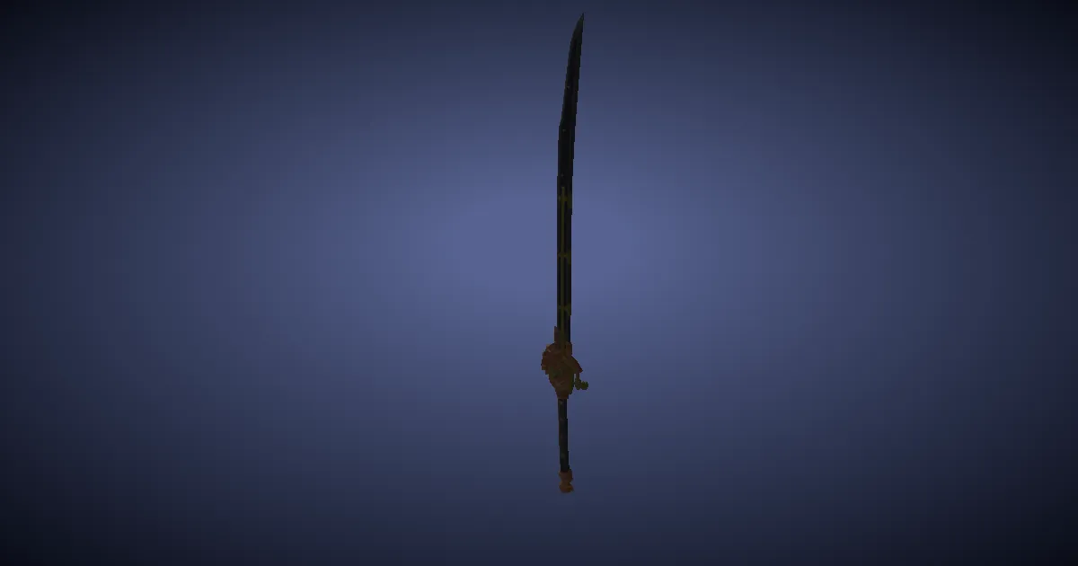 Chondrite Magitek Samurai Blade - 3D render