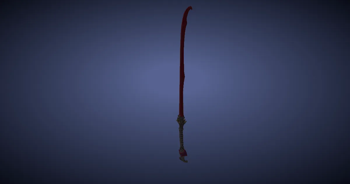 3D-Ansicht von Rubin-Samuraiklinge