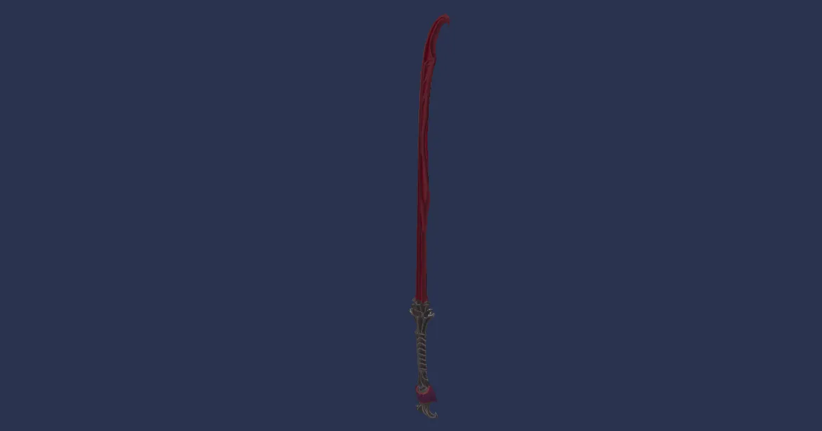 Ruby Samurai Blade - 3D render