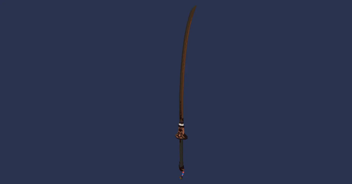 Titanbronze Uchigatana - 3D render