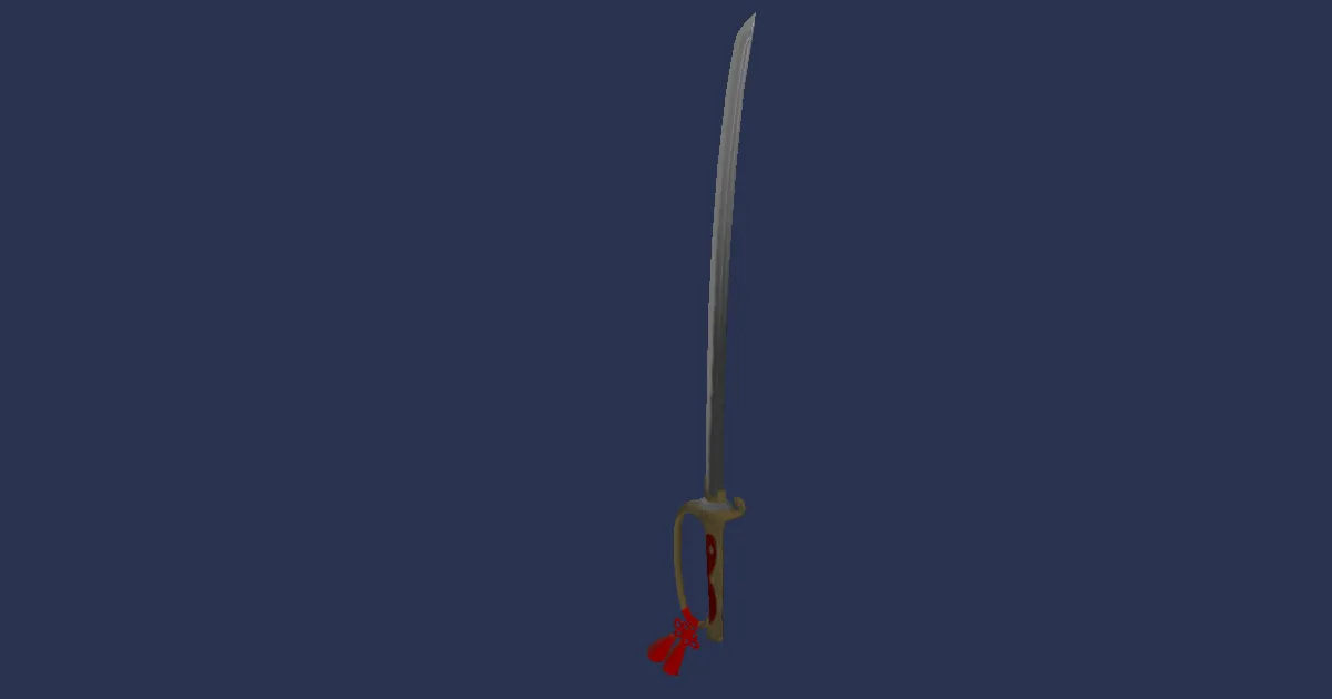 3D-Ansicht von Dunkelgold-Klinge