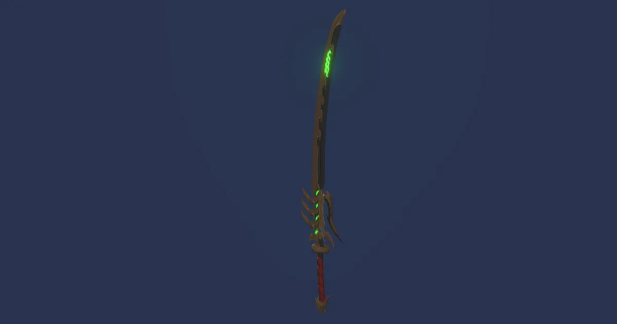 Rendu 3D de Katana de Shinryu