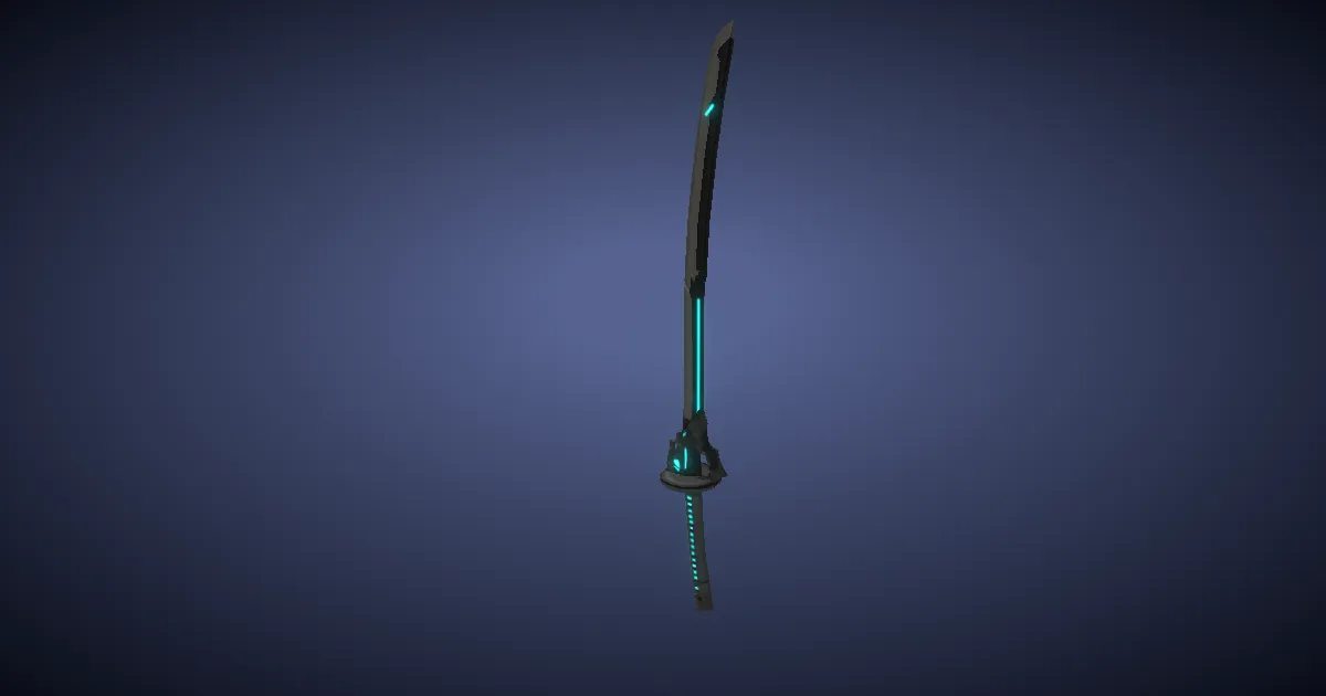Rendu 3D de Lame de samouraï magitek Scaeva améliorée