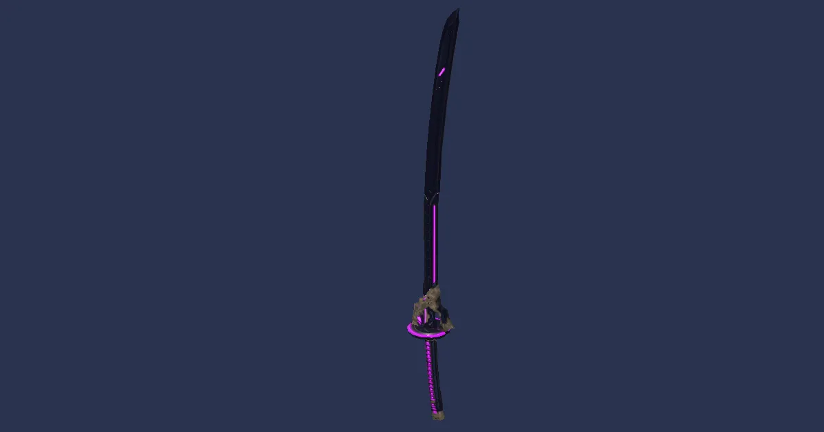 Rendu 3D de Lame de samouraï de Ra'Kaznar