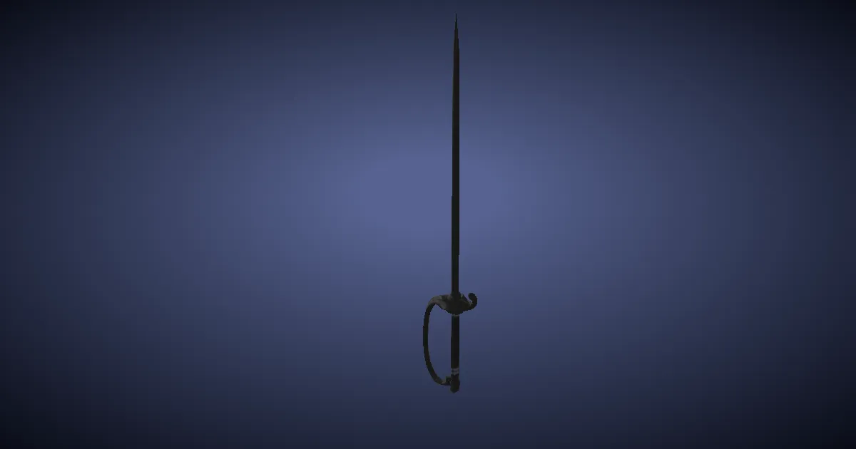 3D-Ansicht von Mythrit-Rapier