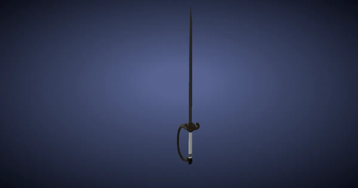 Aurum Regis Rapier - 3D render