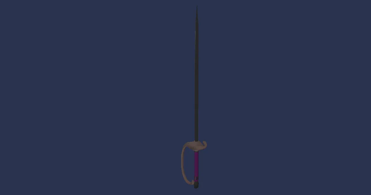 Koppranickel Rapier - 3D render
