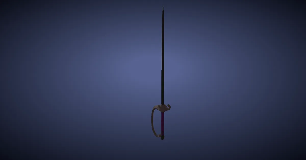 Koppranickel Rapier - 3D render