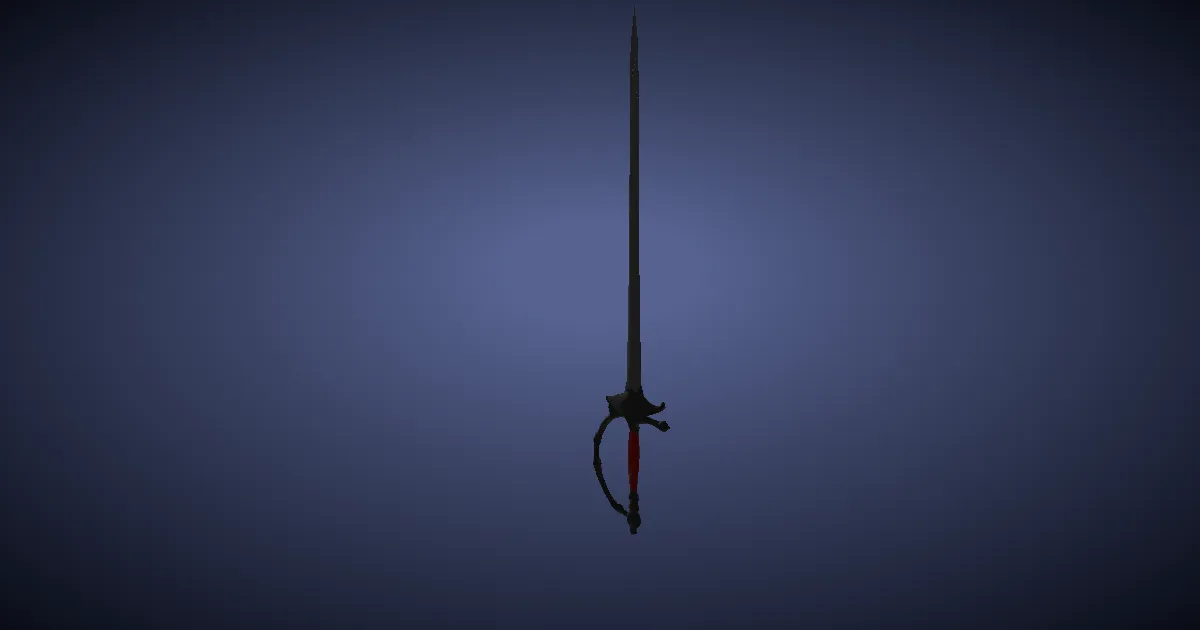 Rendu 3D de Fleuret en cupronickel