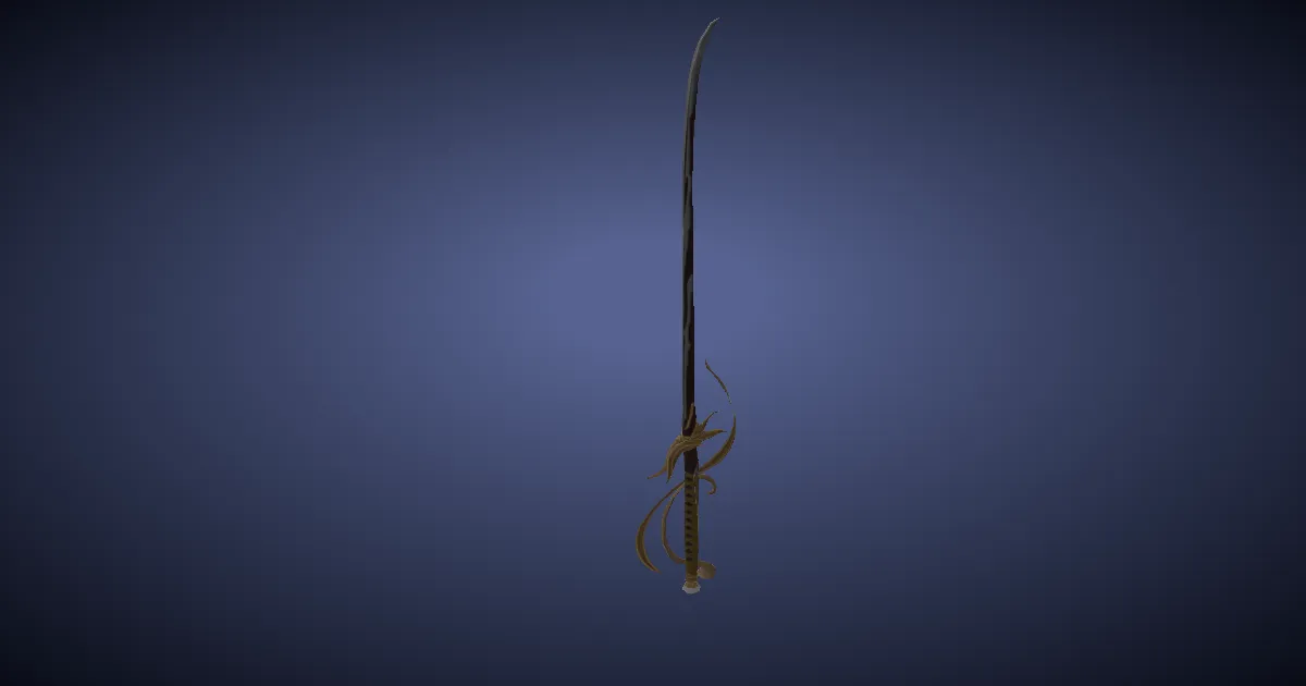 3D-Ansicht von Tsukuyomi-Rapier