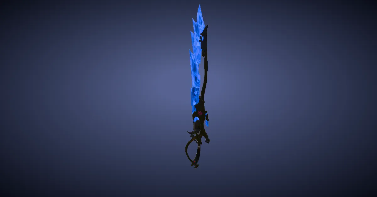 Bluespirit Gunblade - 3D render