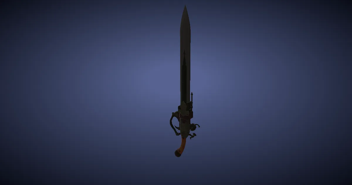 Molybdenum Gunblade - 3D render