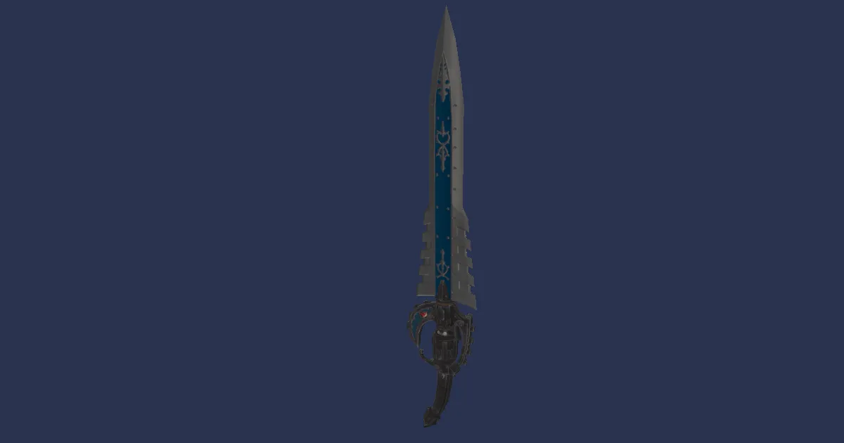 Rendu 3D de Pistolame en acier domien