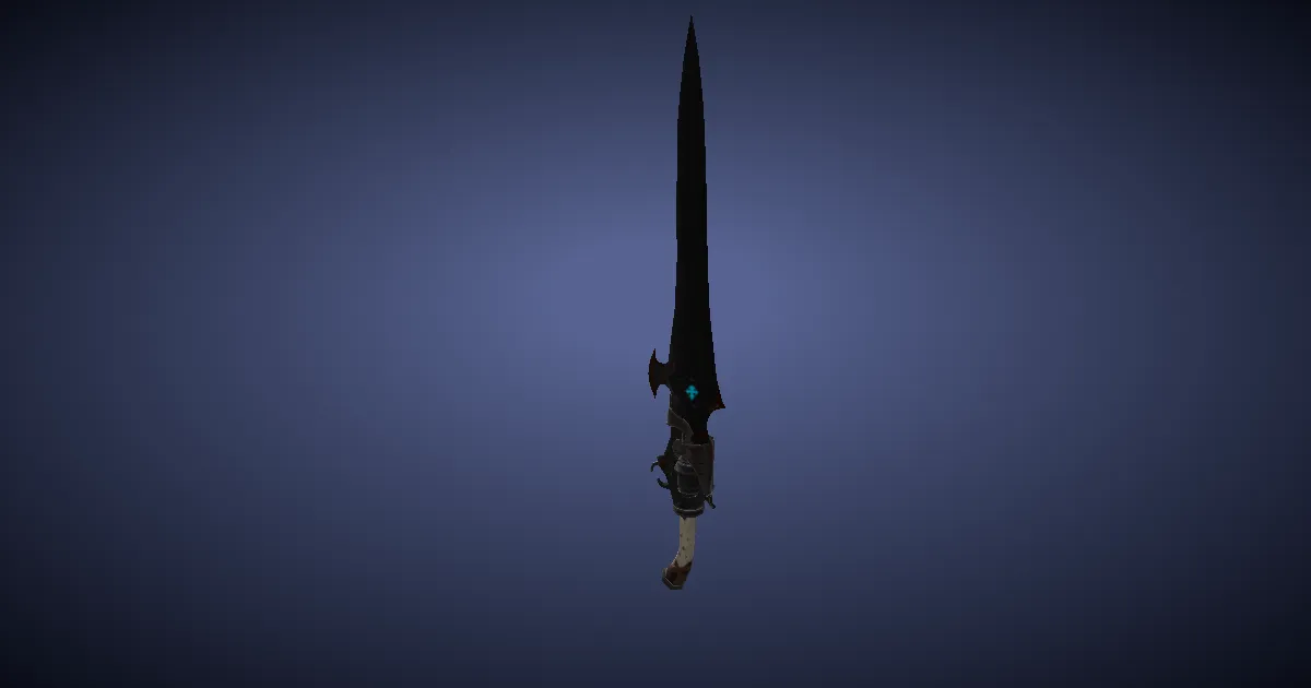 Rendu 3D de Baïonnette en bronze titané