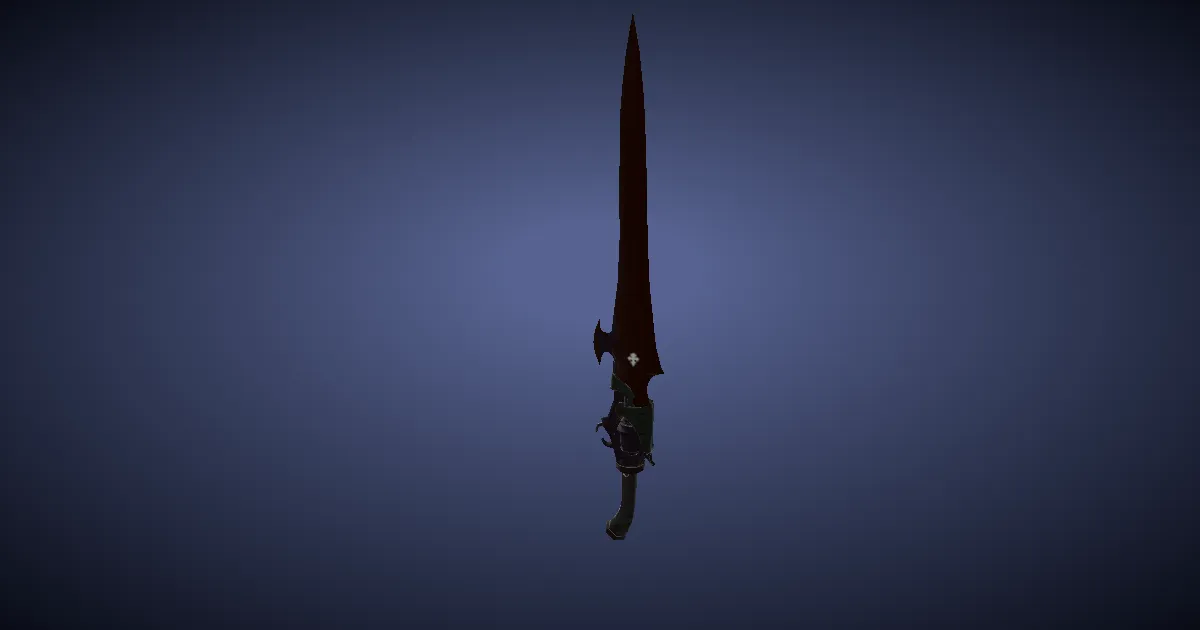 Rendu 3D de Baïonnette en chromite d'Urqopacha