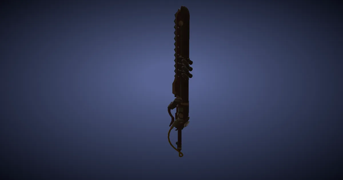 Chondrite Magitek Sawback - 3D render
