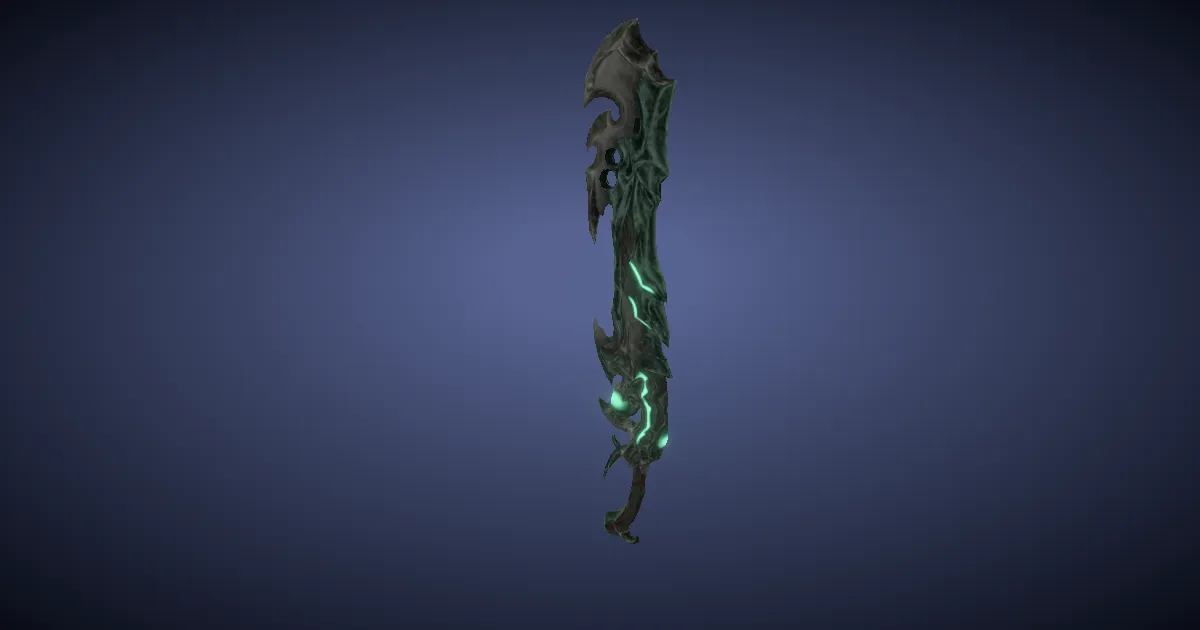 Emerald Sawback - 3D render