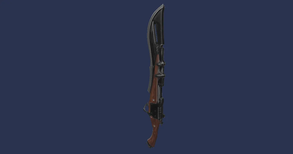 Ruthenium Gunblade - 3D render