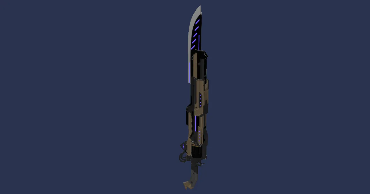 Bismuth Gunblade - 3D render