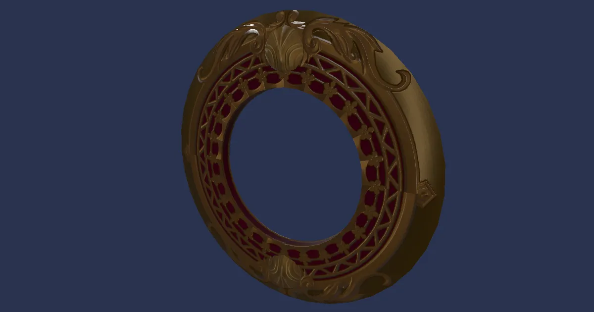 Rendu 3D de Chakrams en manganèse