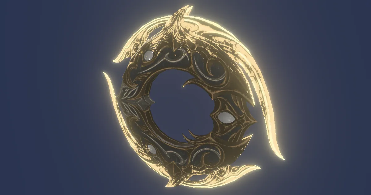 3D-Ansicht von Chakrams des Lichts