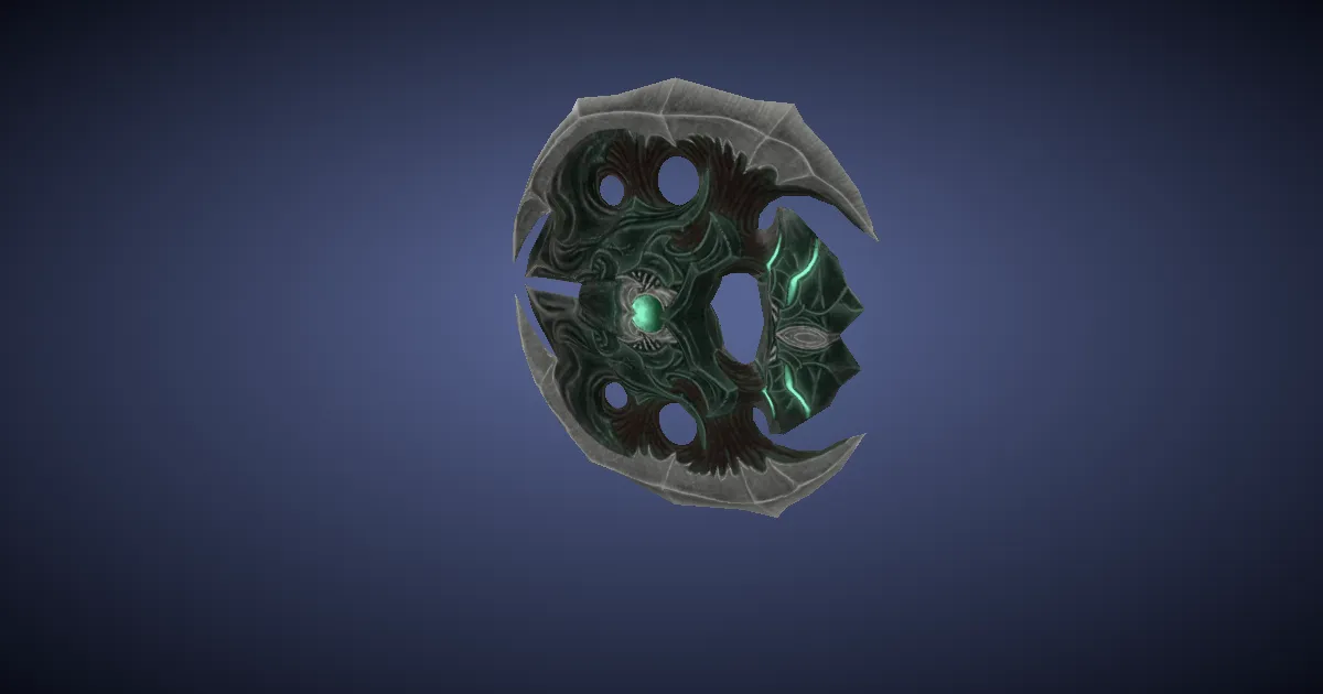 Emerald Chakrams - 3D render