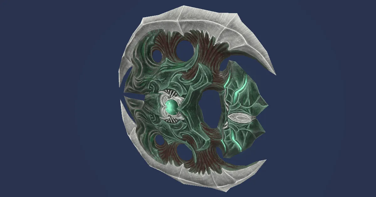 Emerald Chakrams - 3D render